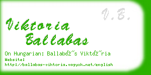 viktoria ballabas business card